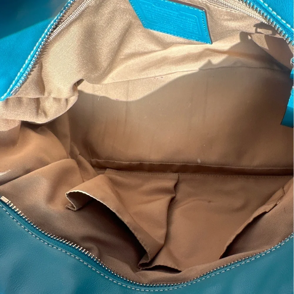 Coach Dark Teal Leather Shoulder/Handbag